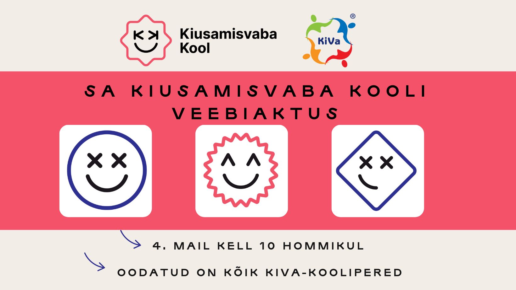 4 мая состоится KiVa-koolide veebiaktus – виртуальное торжественное собрание для всех школ KiVa Эстонии